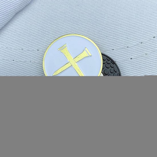 Golf Hoed Clip - Ball Marker Accessoire - Golf Markeren - Duurzaam Metaal - 8 x 5 cm - Zwart — afbeelding 3