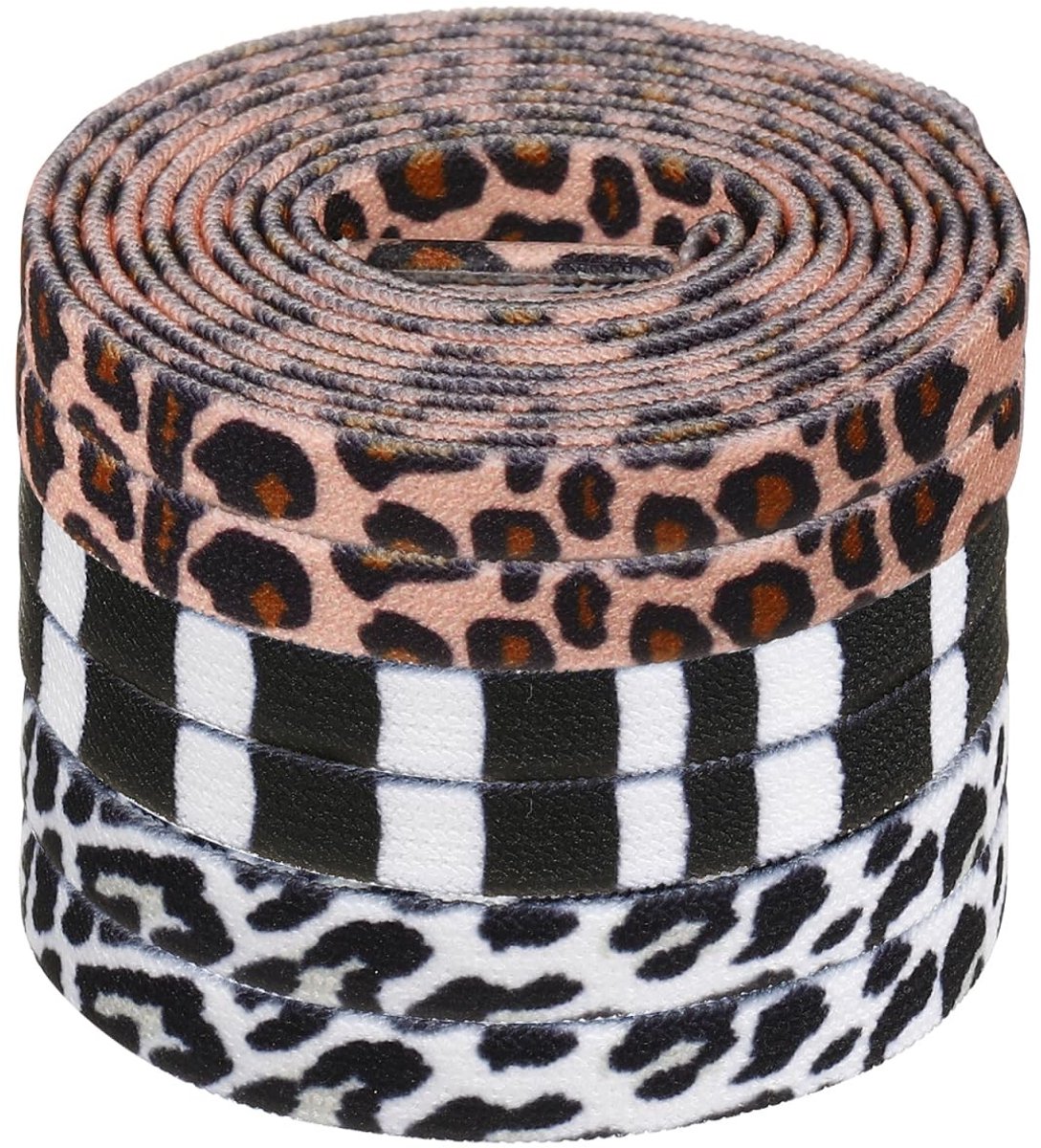 Dailygoods- Schoenveters Dierenprint - Elastische Veters - Sneakerveters - Veters voor Sneakers - Veters voor Sneakerlaarzen - Polyester met Kunststof Punten