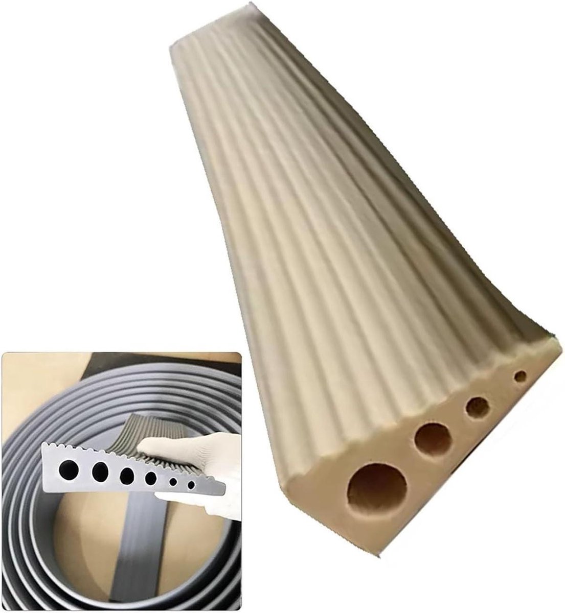 Drempelhulp - Rolstoel oprijplaat - Toegankelijkheid Verbeteren - Antislip Oppervlak - 60CM - Beige