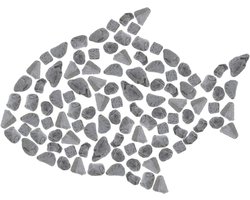 Aquarium Grind - Decoratie Stenen - Onderwater Landschap - Natuurlijk Uiterlijk - 500 gram - Zwart