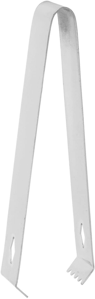 Dailygoods- Cocktailtang Roestvrij Staal - Versterkte Ruitvormige Kop - Ruimtebesparend Ontwerp - Hoog Klemvermogen - Compact - Handig in Gebruik - Ijstang