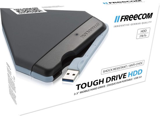 Externe Harde Schijf - Draagbare Opslag - Bestanden Opslaan - Hardware Encryptie - 2 TB - Zwart — afbeelding 3