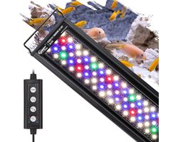 hygger Aquarium Lighting LED Aquarium Lights 24/7 Mode for Sunrise and Day Lighting, Adjustable Timer, Adjustable Brightness, with Extendable Holder, 7 Colours (14 W)