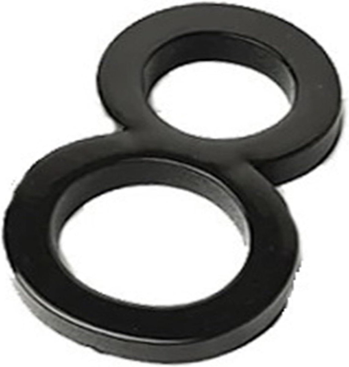 Huisnummer Plaat - Deurplaat Sticker - Adres Aangeven - Gegalvaniseerd Acryl - 6 cm Hoog - Zwart