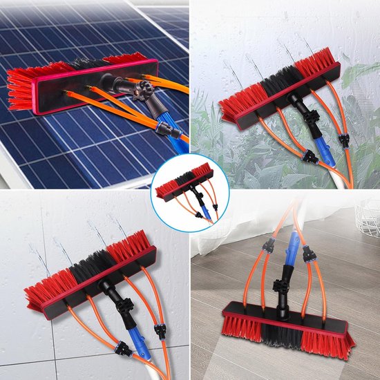 Telescopische raamreiniger - Uitschuifbare steel - Hoge ramen wassen - Watergevoede borstel - Tot 12 meter - Aluminiumkleur — afbeelding 2