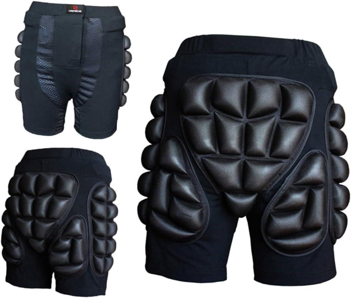 Beschermende Kniebroek - Sportbroek Bescherming - Sportactiviteiten - Gevoerde Heup en Dij - S tot 3XL - Zwart