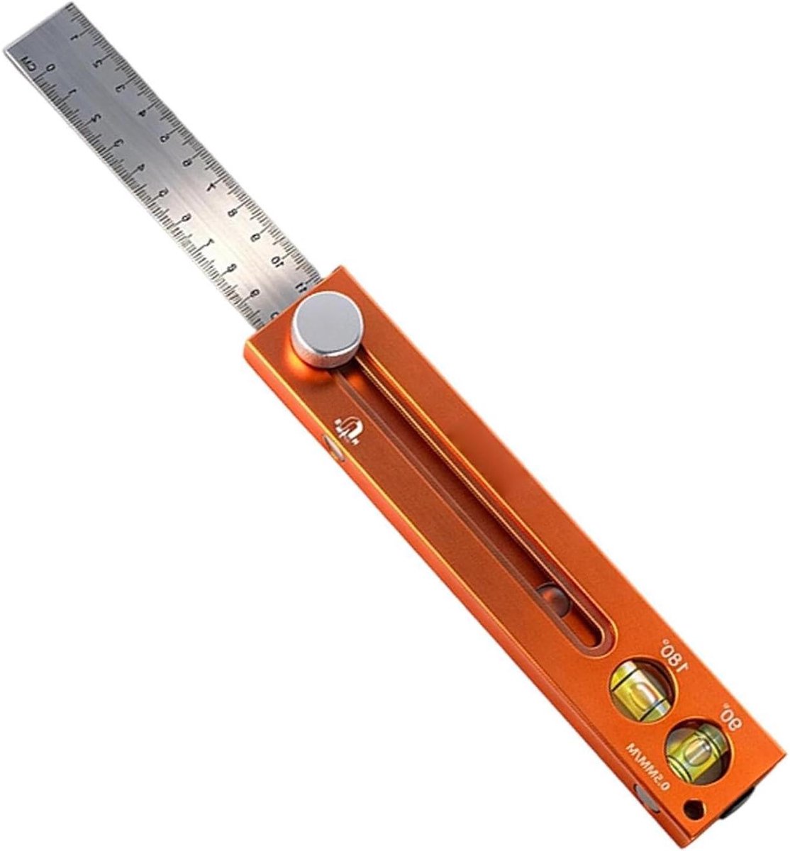 Timmermansliniaal - Meetgereedschap - Precies Markeren - Duurzame Aluminiumlegering - 18.5 cm - Zilverkleurig