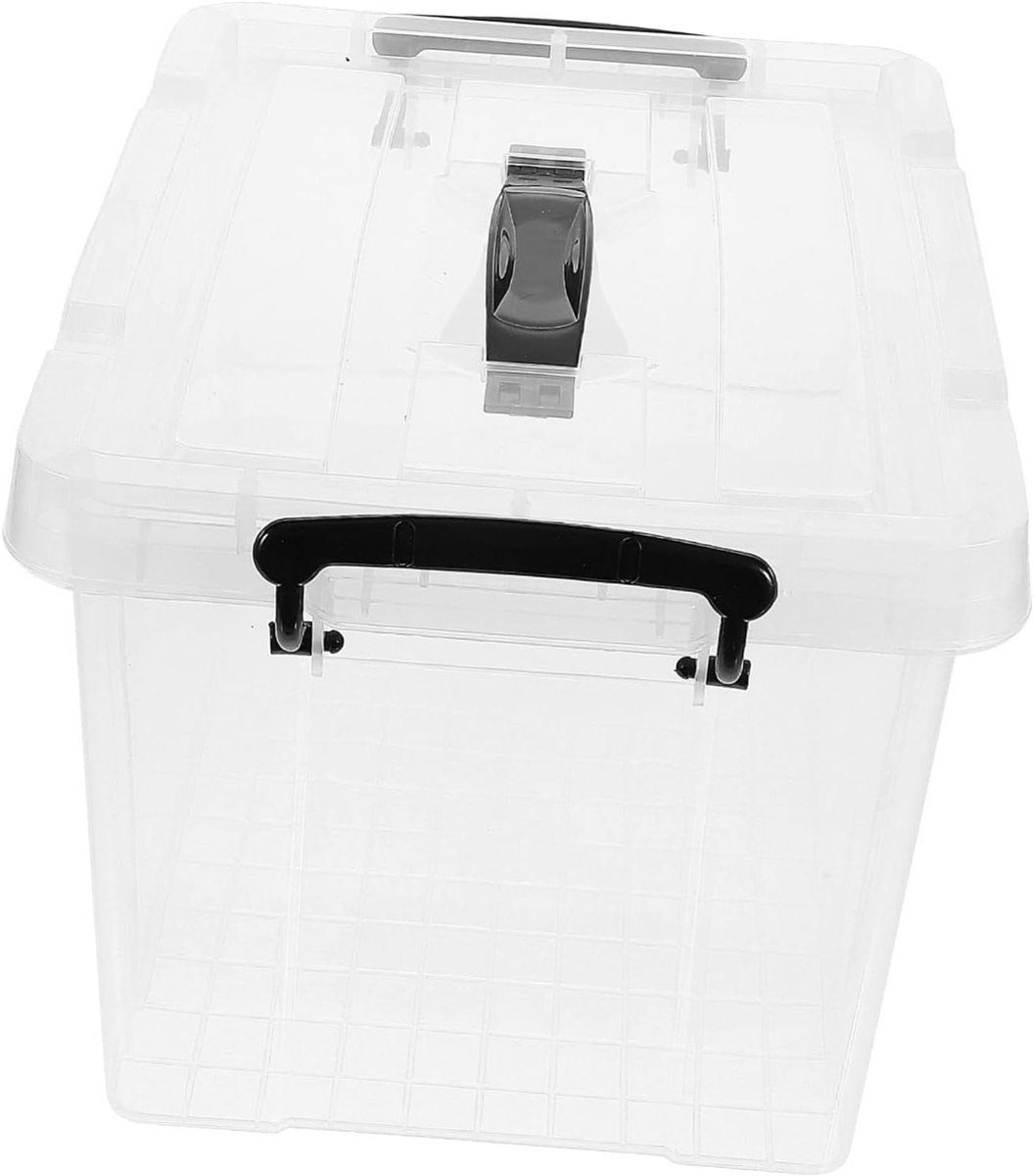 Grote Opbergdoos - Plastic Bakken - Spullen Ordenen - Met Deksel - 337 cm - Transparant