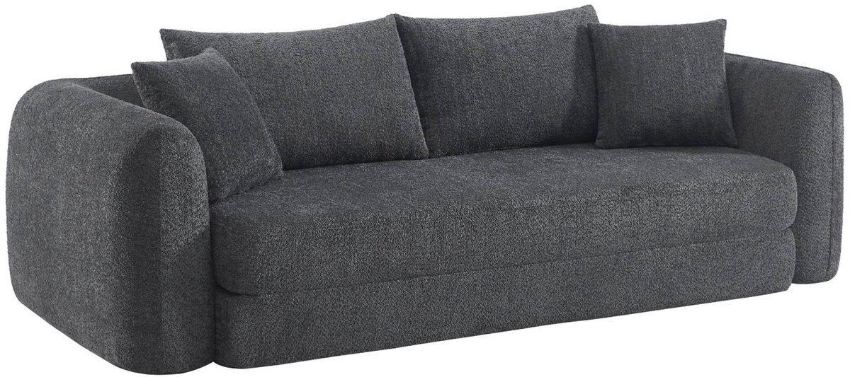 sweeek Slaapbank met 3 zitplaatsen 243 x 112 x 66 cm - sweeetch Donkergrijs