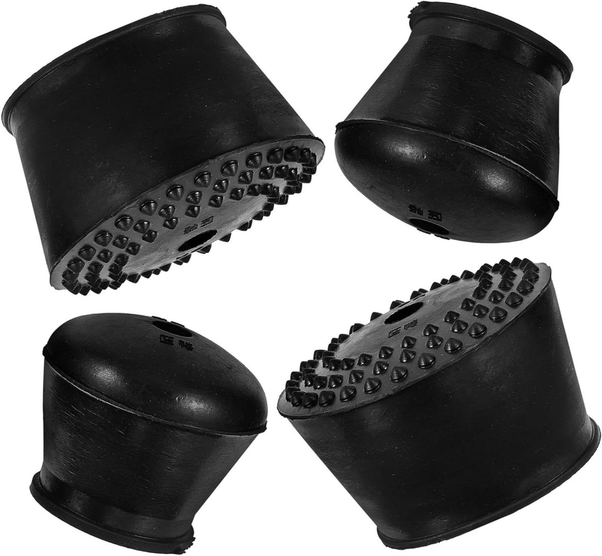Ladder Voetbeschermers - Laddervoetkussens - Vloer Beschermen - Verdikt Rubber Ontwerp - 10x10x7cm - Zwart