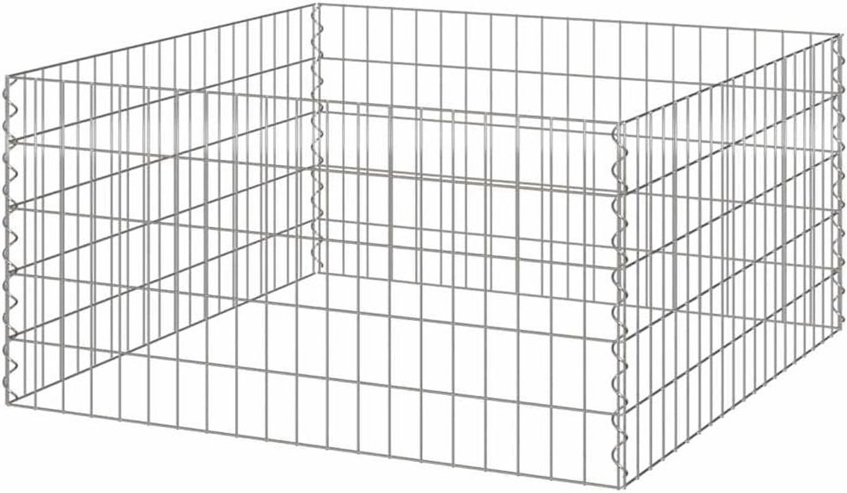 Vierkante Compostbak - Composteerbak Tuin - Organisch Afval Verwerken - Robuuste IJzeren Constructie - 100 x 100 x 50 cm