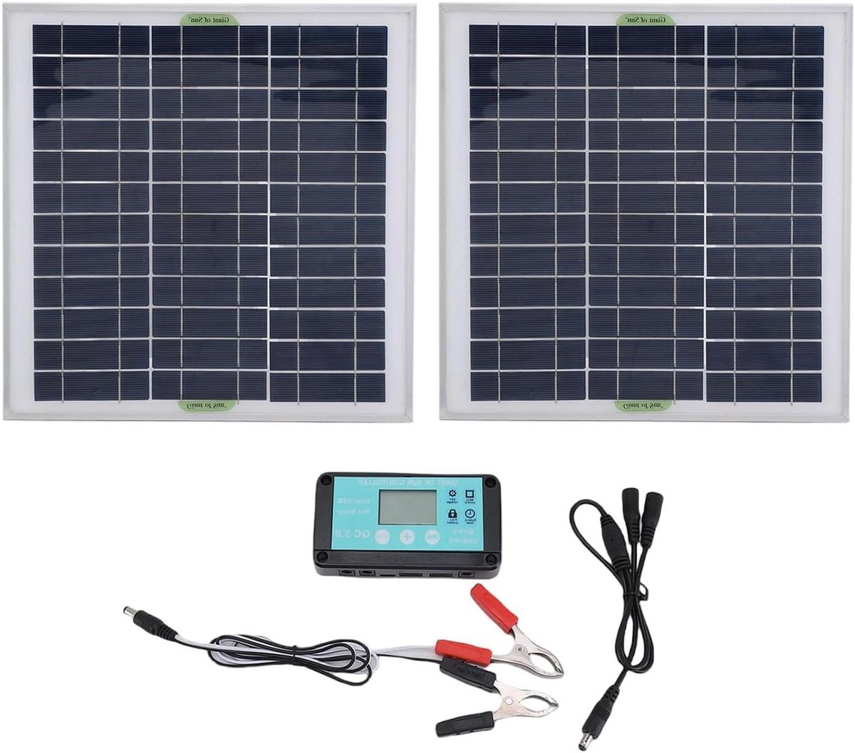 Draagbaar Zonnepaneel - Zonnecel Set - Off-Grid Energie - Hoge Conversie Efficiëntie - 100W - Zilver