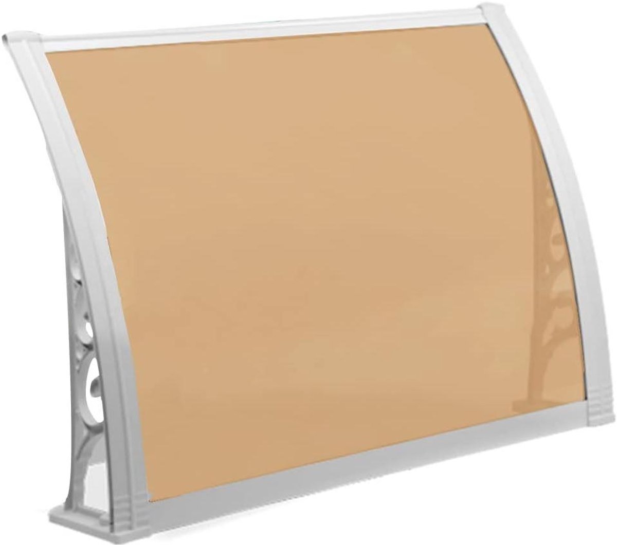 Voordeur Luifel - Regenscherm Deur - Bescherming Buiten - Polycarbonaat & ABS - 80x60CM - Bruin