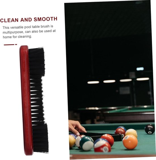 Pooltafel Borstel - Biljart Schoonmaker - Biljarttafel Onderhoud - Zachte Nylon Haren - 22.5 cm - Donkerrood — afbeelding 5