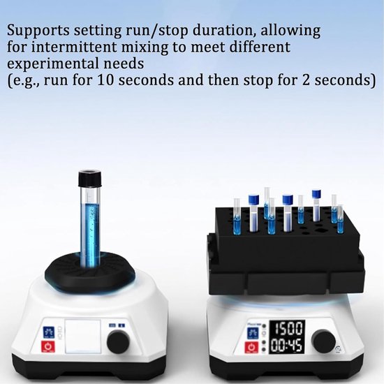 Laboratorium Vortex Mixer - Multifunctionele mixer - Monsters mengen - Traploze snelheidsregeling - 4.5 mm rotatiediameter - Wit — afbeelding 3