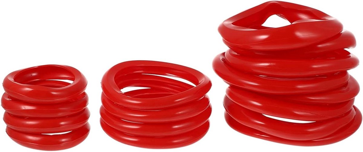 Halterbeschermers - Halterhoezen - Fitness Thuis - Afneembaar en Wasbaar - 16 stuks - Rood