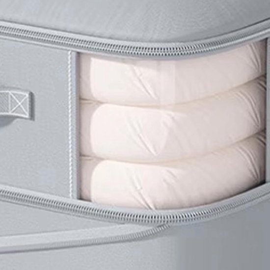 Compressie Opbergzakken - Vacuümzakken Ruimtebesparend - Kleding Dekbedden Opslag - Dubbellaags Compressie - 20x10x5 cm - Grijs — afbeelding 2