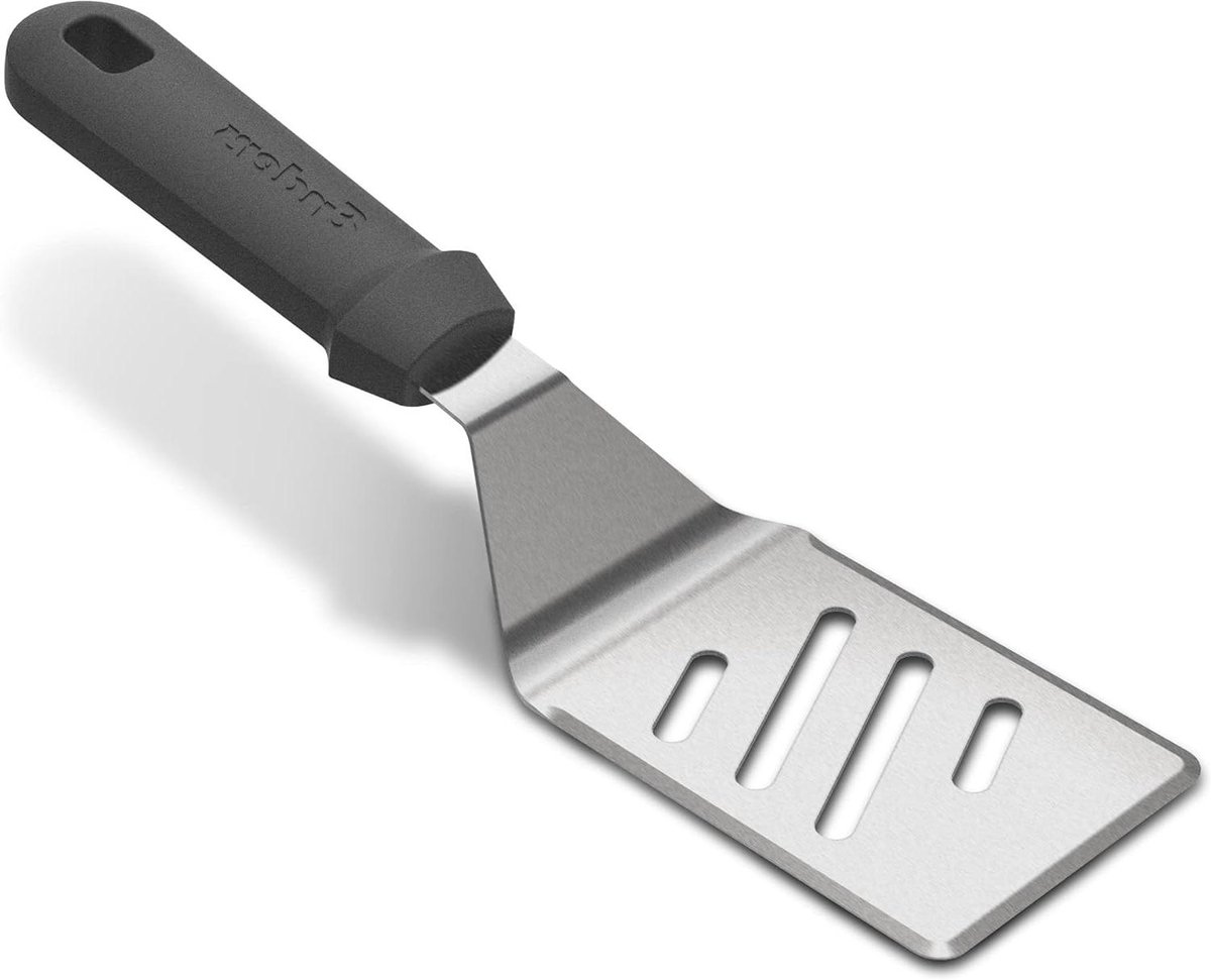 Grillwender - Barbecue spatel - Eten omdraaien - Roestvrij staal - 28 cm - Zwart