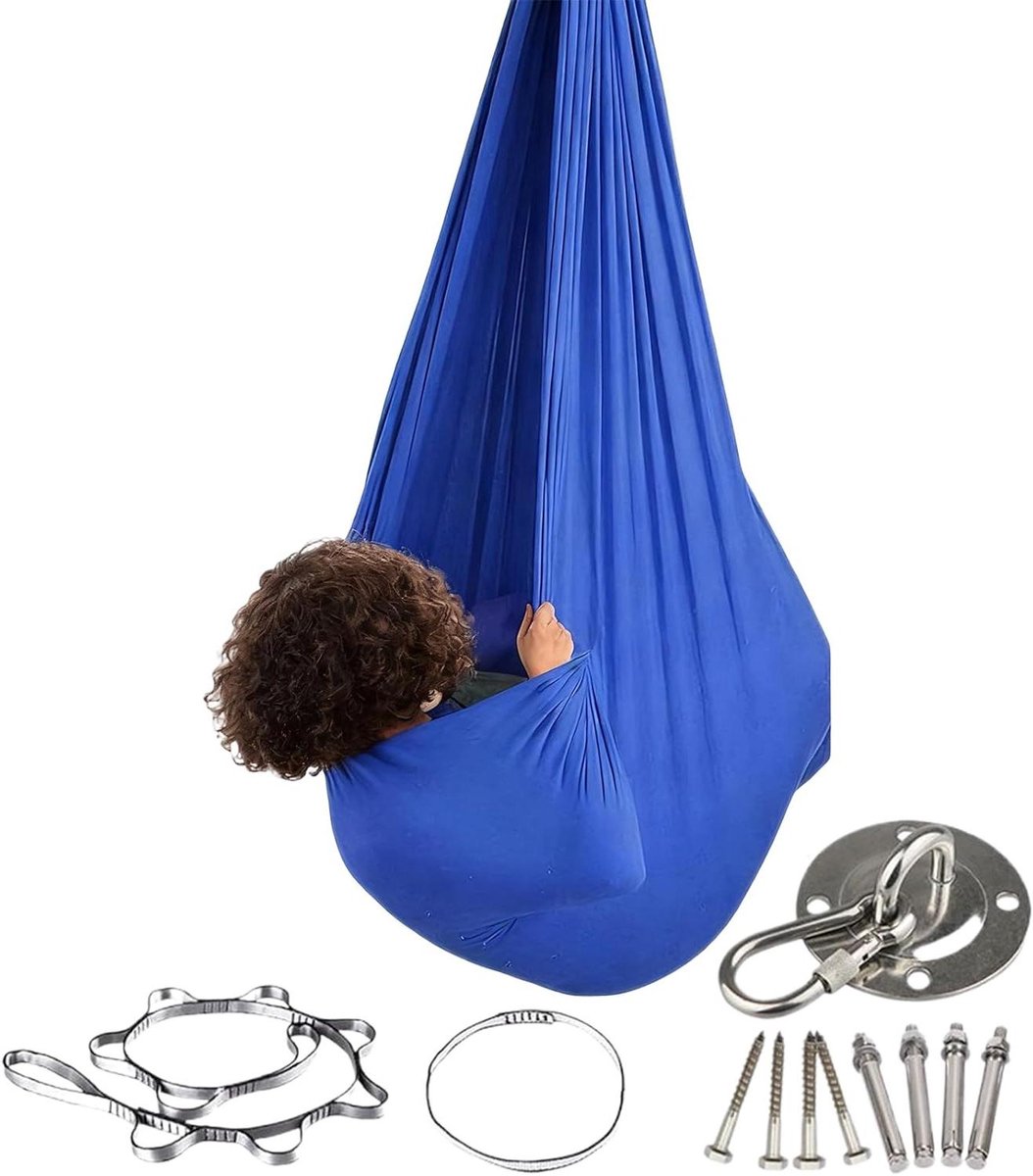 Hangmat stoel - Schommelzitje - Ontspanning Binnen - Stabiliteit zonder zwaaien - 280 x 100 cm - Saffier