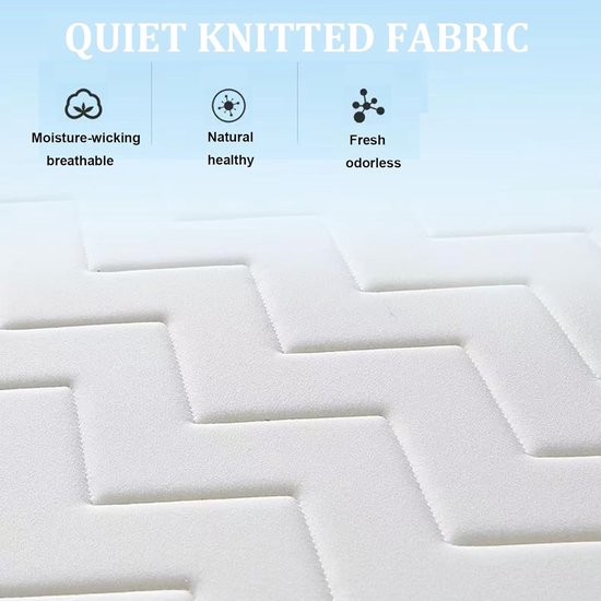Opvouwbare Vloermatras - Draagbare Futon - Ruimtebesparend Slapen - Ademende Mesh Onderlaag - 90x200cm - Grijs — afbeelding 2