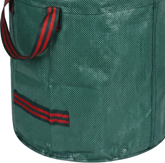 Tuinzak met handvatten - Opvouwbare mand - Afval verzamelen - Waterdichte coating - 60 liter - Groen — afbeelding 3