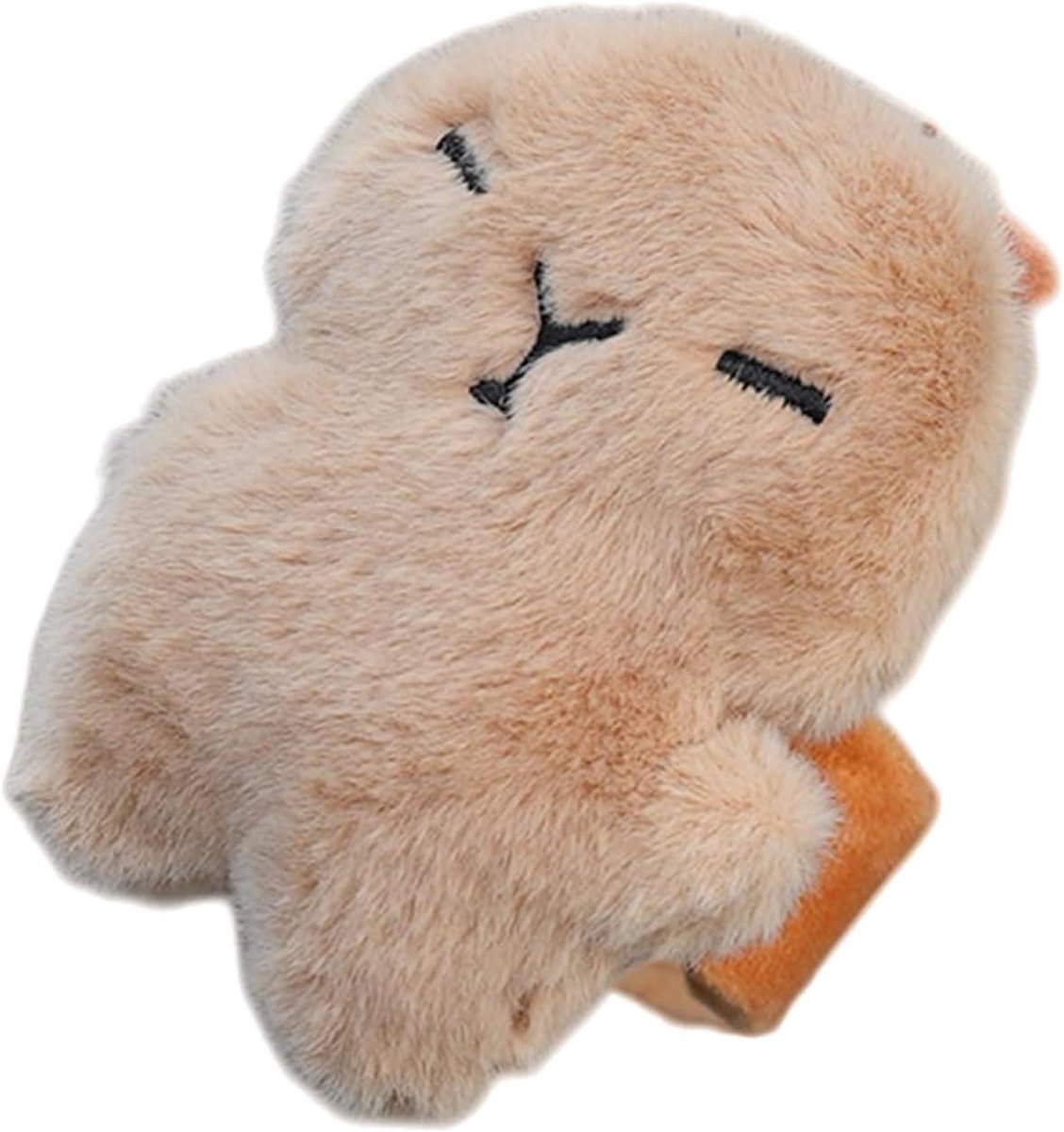 Fietsstuur Decoratie - Dieren Figuur - Fiets Rit - Zacht Pluche Materiaal - 15 x 12 x 8 cm - Capibala