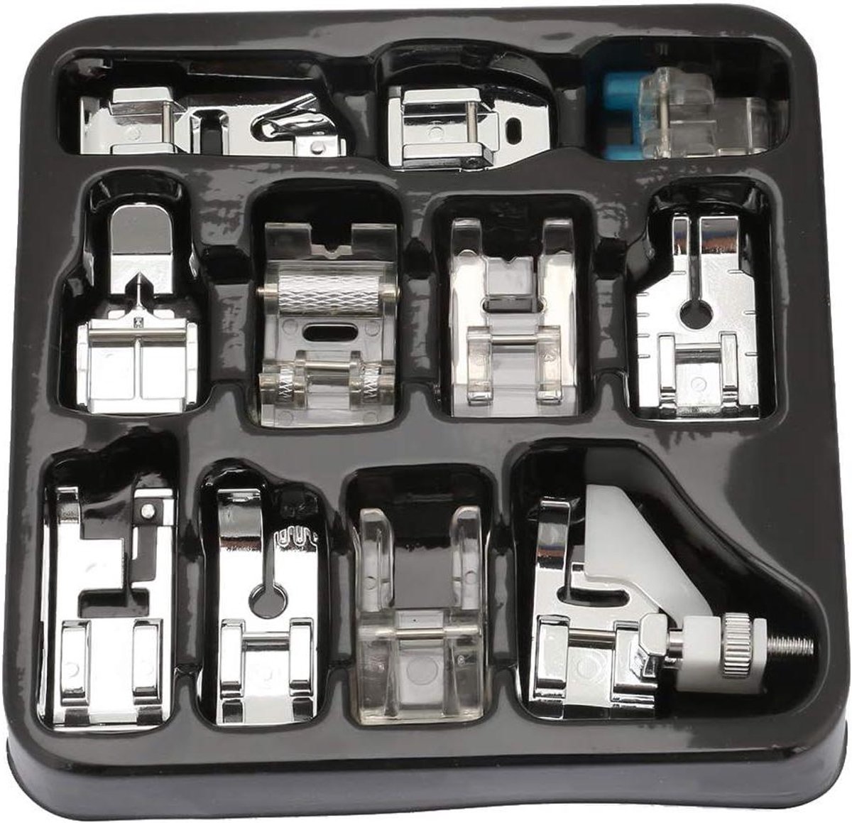 Naaimachine Voetjes - Naaivoet Set - Kleding Maken - Universeel Compatibel - 11 Stuks - Zilver