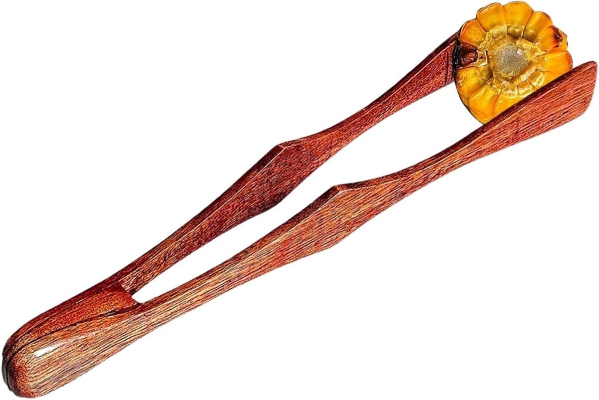 Saladetang Antislip - Keukentang Hout - Koken Grillen - Lange Handgreep - 27 cm - Natuurlijk