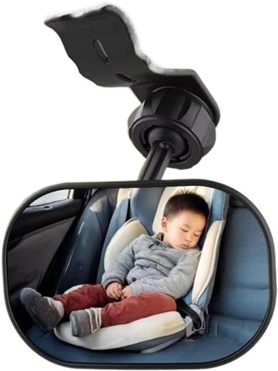Binnenspiegel Auto - Achteruitkijkspiegel Baby - Veilig Rijden - Anti-Splinter Glas - Universeel - Zwart