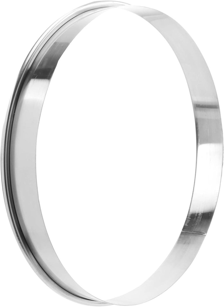 Pizzasaus Ring - Bakring Pizzapan - Pizza Bakken - Roestvrij Staal - 7 inch - Zilver