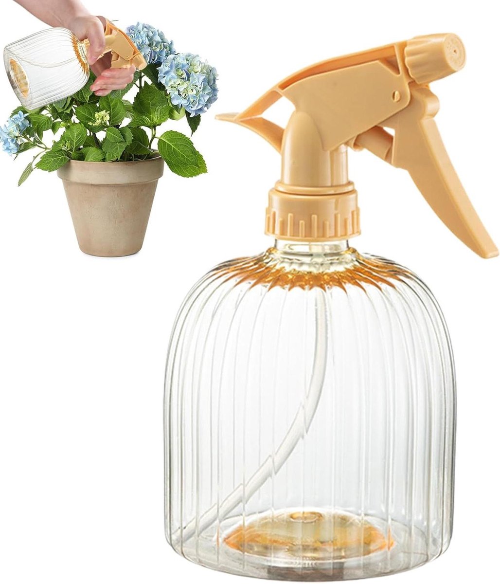 Spuitfles Tuin - Water Mister - Planten Water Geven - Verstelbaar Mondstuk - 600 ml - Geel