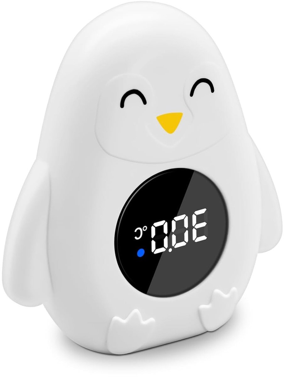 Digitale badthermometer voor baby's met LED-waarschuwingslampje en temperatuuralarm, perfect voor pasgeborenen en peuters, veilig baden en zwemmen