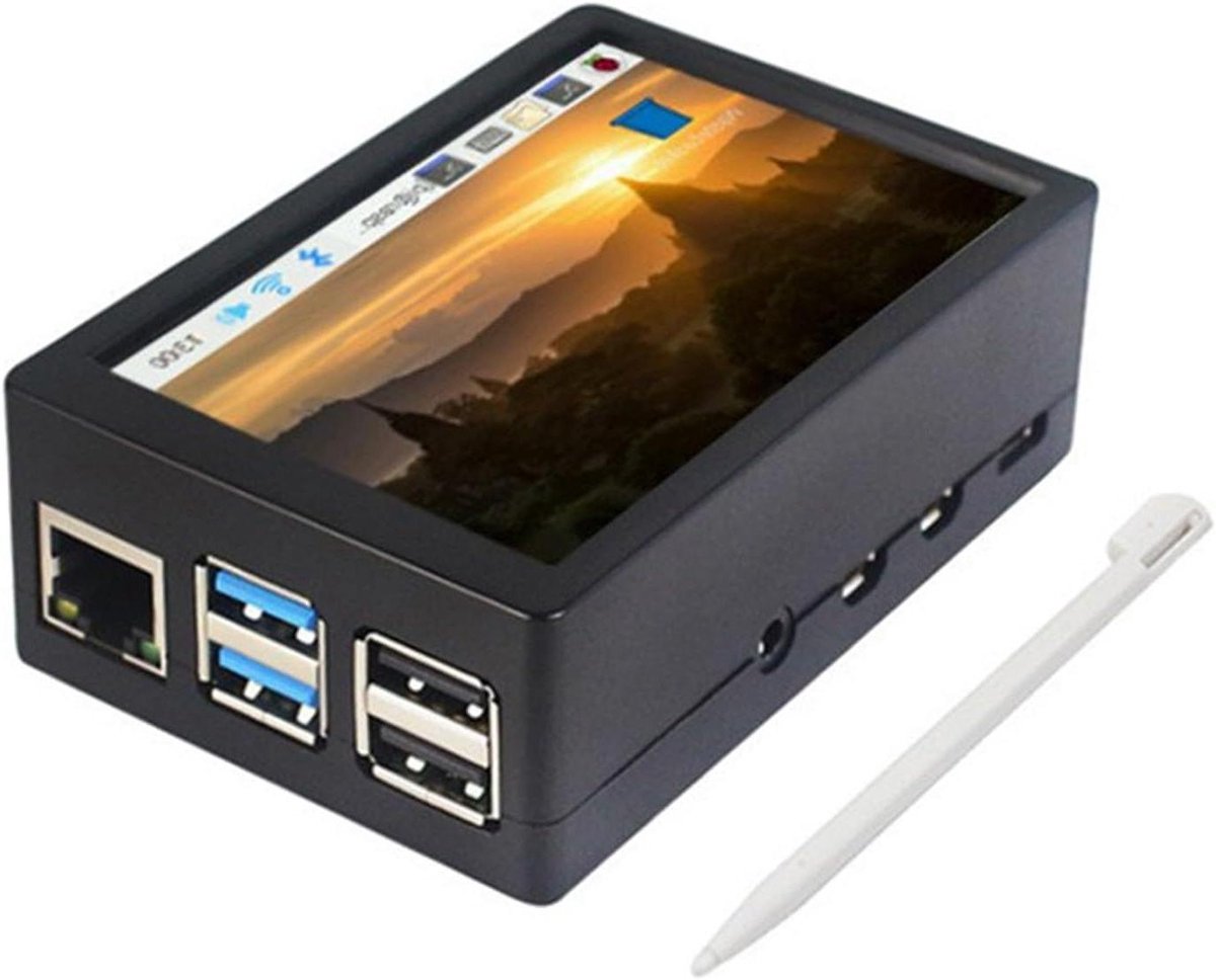Touchscreen Monitor - LCD Display - Mini Computer - Met ABS Behuizing - 35 Inch - Zwart
