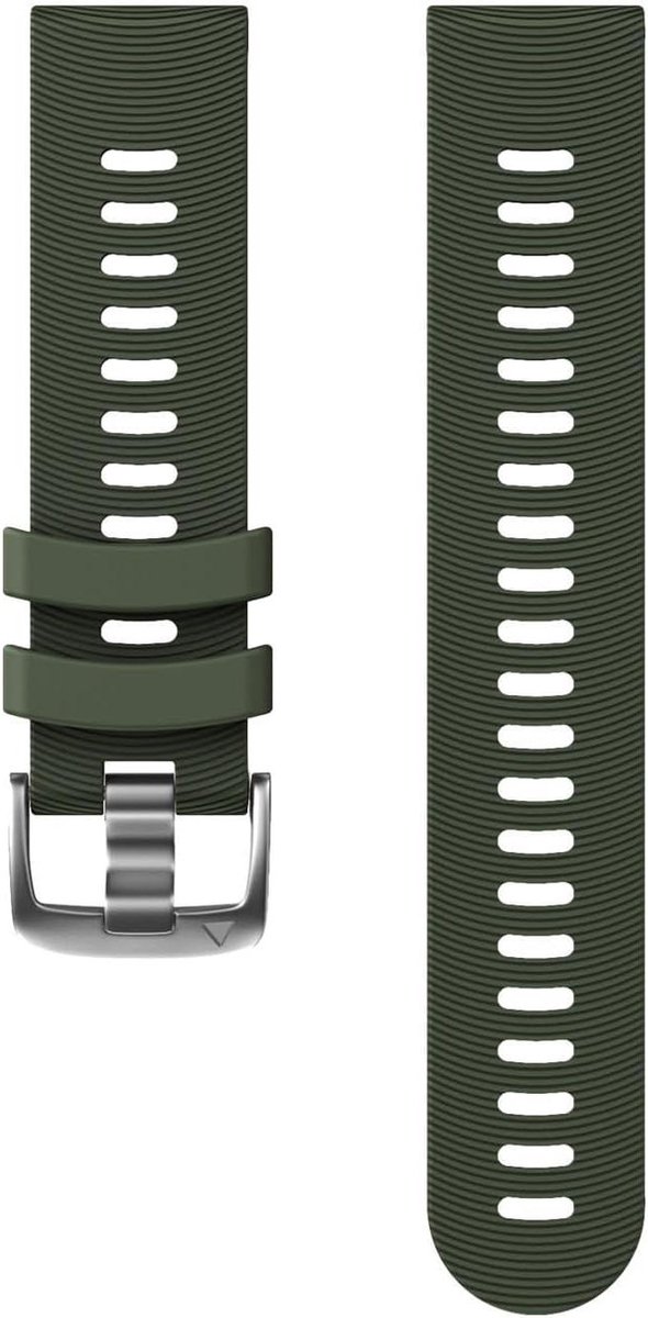 Sport Siliconen Band - Polsband Horlogeband - Smartwatch Vervangen - Snelsluiting - 20 mm - Zwart
