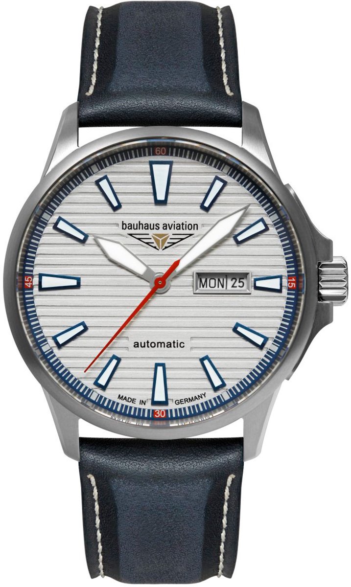 Bauhaus 2862-1 Aviation Iron Annie automatisch horloge 42 mm