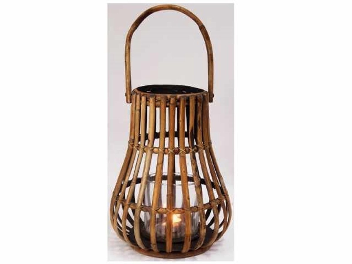 Rotan Lantaarn - 45 x 35 cm - Bruin