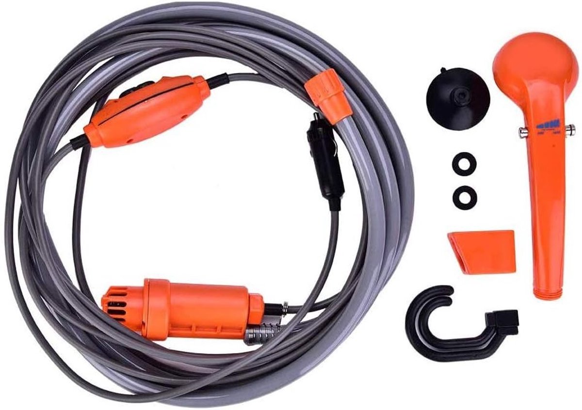 Draagbare 12V Auto Doucheset met Krachtige Pomp, Lichtgewicht en Duurzaam, Ideaal voor Kam