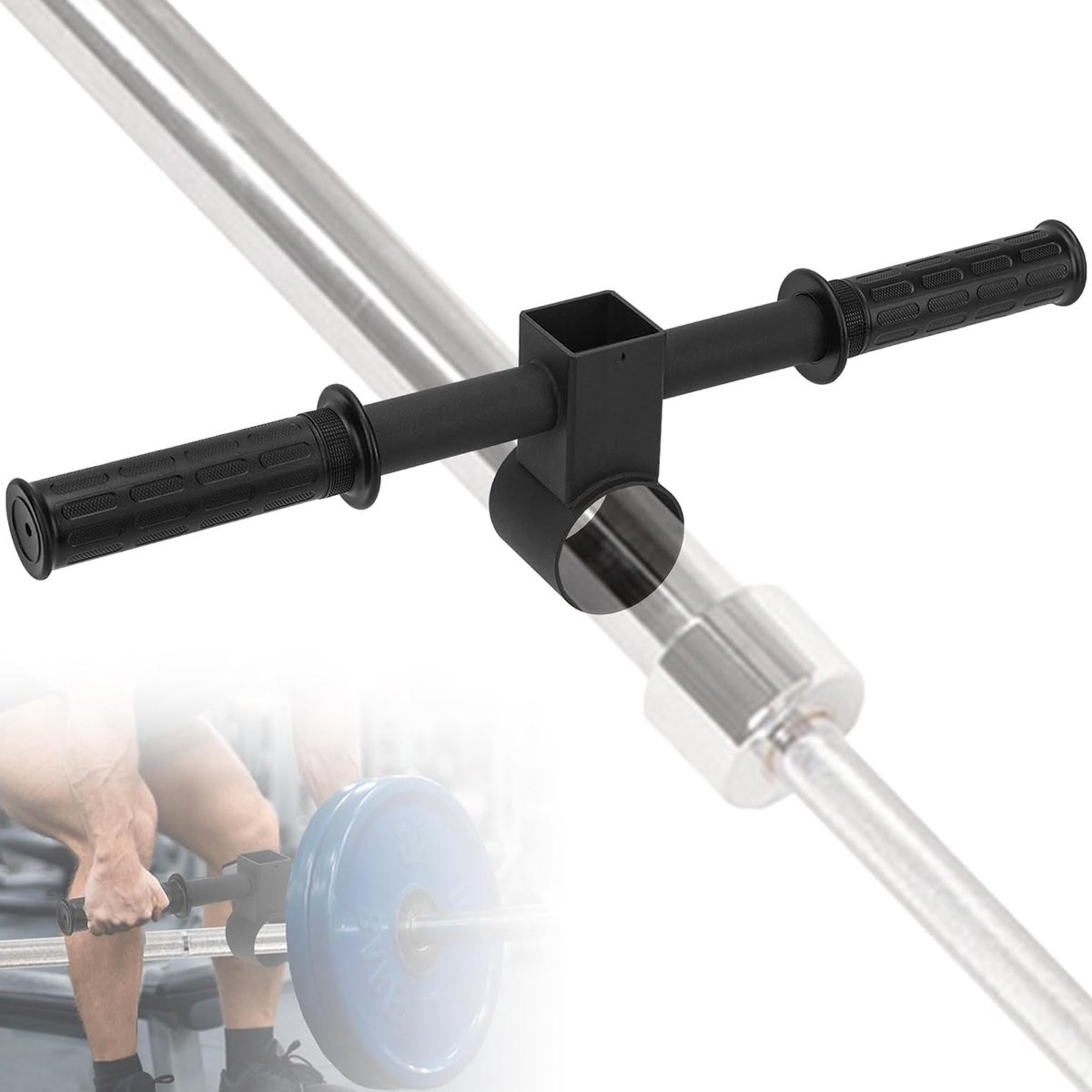 T-Bar Landmine Handgreep voor Olympische Halterstangen, Geschikt voor Krachttraining en Fitness met Rubber Grip, Ideaal voor Rug- en Schouderoefeningen