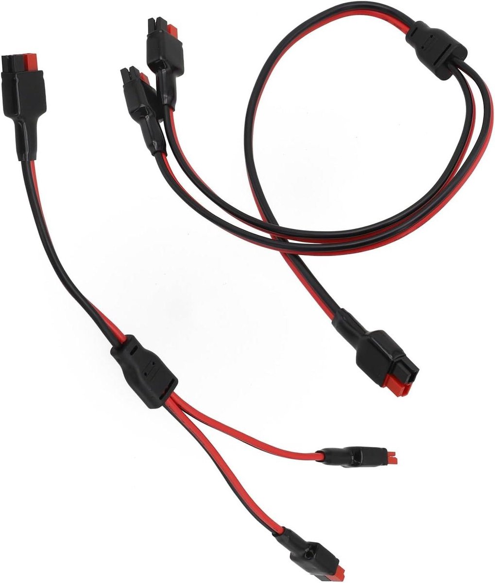 Zonnepaneel Y Splitter - Adapter Kabel - Energie Oogsten - Hoge Stroom Capaciteit - 30 cm - Zwart