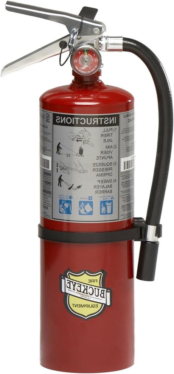 Brandblusser ABC - Blusser Keuken - Brand Beveiliging - Aluminium Klep - 5LB Capaciteit - Rood