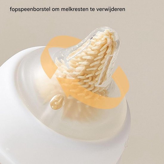 Reisfles Reinigingsset - Draagbare Borstelset - Flessen Hygiënisch Houden - Opvouwbaar Droogrek - 5.7 x 13.9 cm - Roze — afbeelding 3