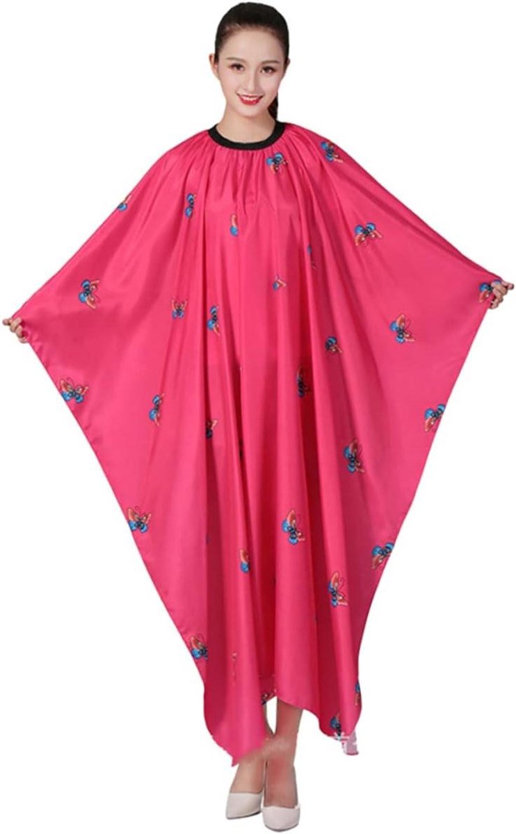 Haarstyling Cape - Kappersmantel Salon - Bescherming Kleding - Lichtgewicht Materiaal - 160 x 140 cm - Rood
