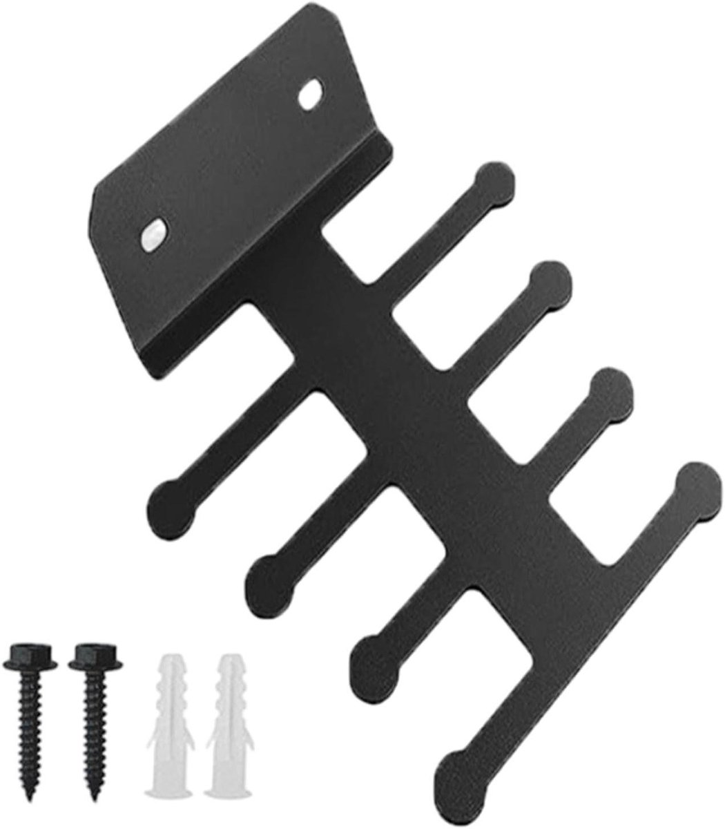 Wandorganizer Sportschool - Fitness Organizer - Sportuitrusting Opbergen - Robuuste Stalen Constructie - Draaglast 8 kg - Zwart