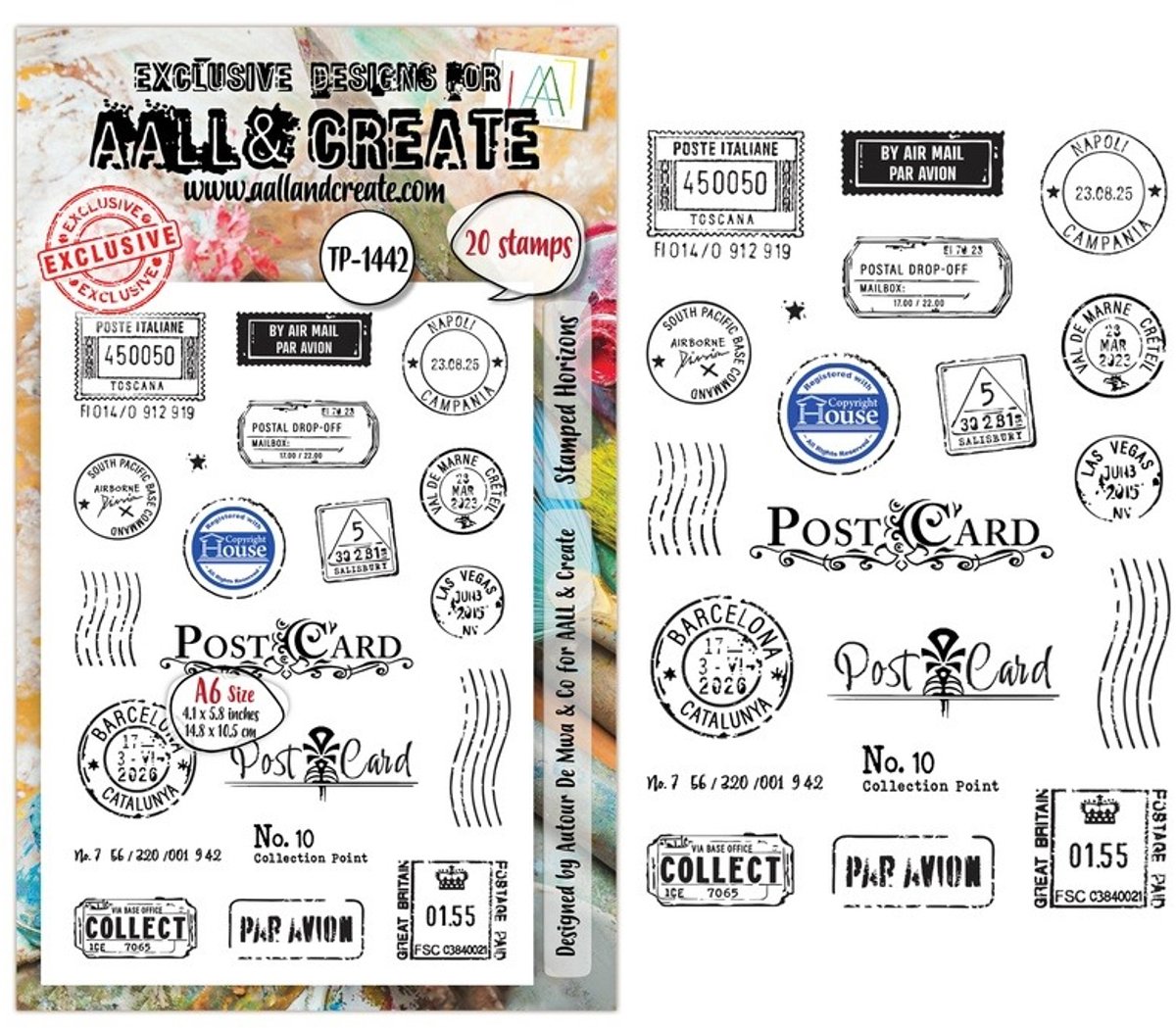 Aall & Create clearstamp A6 - Stamped horizons