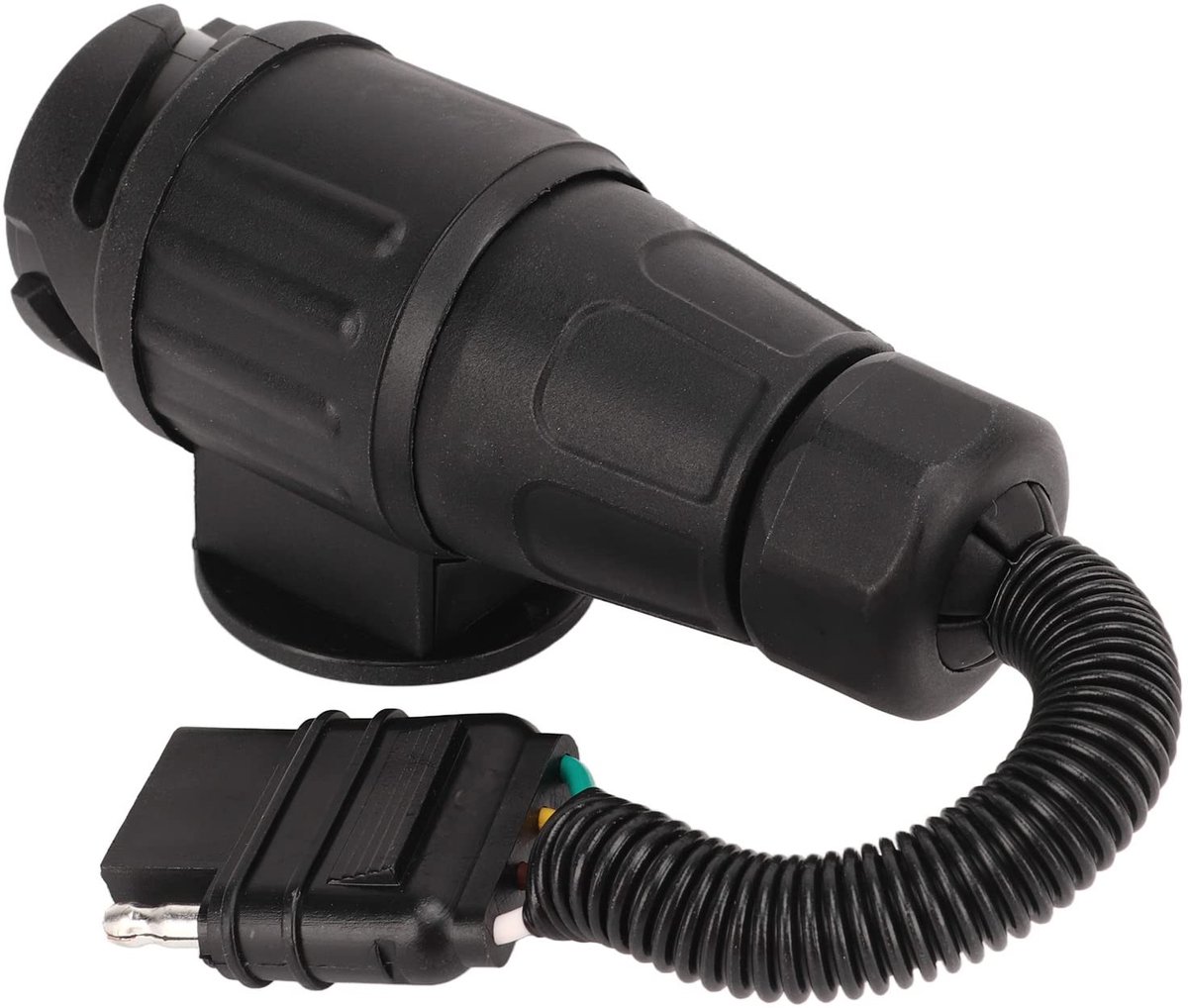Dailygoody - OmGoods - Dailygoody - Trailer Connector - 13 Way Round naar 4 Way Flat - Stevige adapter - Geschikt voor RV - Converter plug - Eenvoudig in gebruik - Trailer a