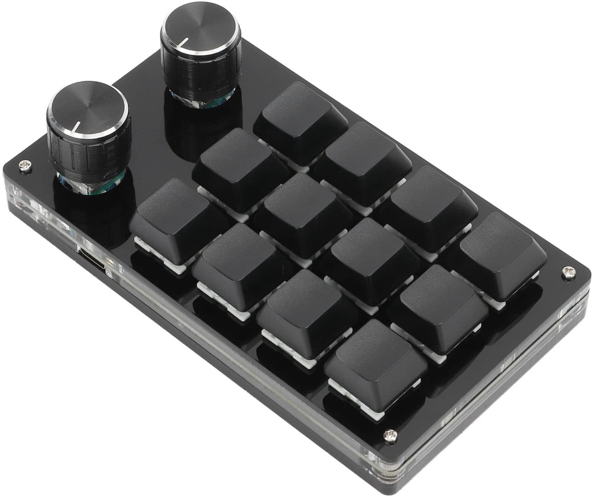 Dailygoody - Mini 12 Toetsen Mechanisch Toetsenbord - Programmeerbaar - Compact en Functioneel - Zwart - Ideaal voor Gaming en Office Gebruik - Ergono...