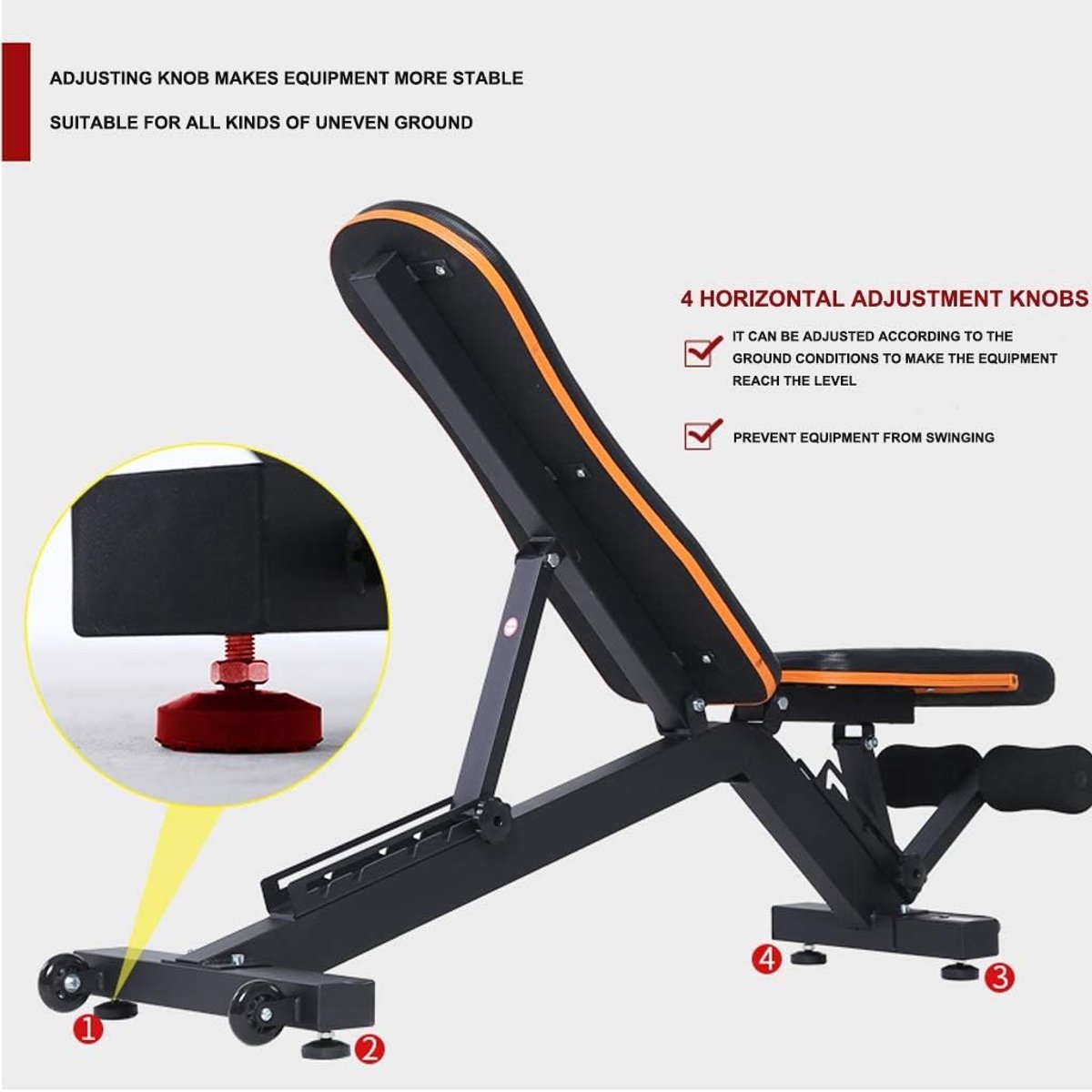 Multifunctionele Verstelbare Fitnessbank Pro Deluxe – Premium Krachttraining & Buikspierbank 137x51x45 cm – Professionele Dumbbell & Sit-up Bank voor Thuis Gym