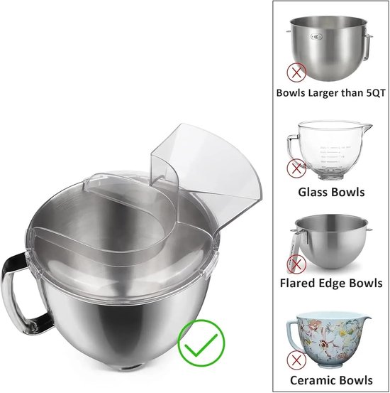 Mixer Spatscherm - Keukenaccessoire - Beslag Vangen - Doorzichtige Kunststof - 10x10x10 cm - Transparant — afbeelding 2