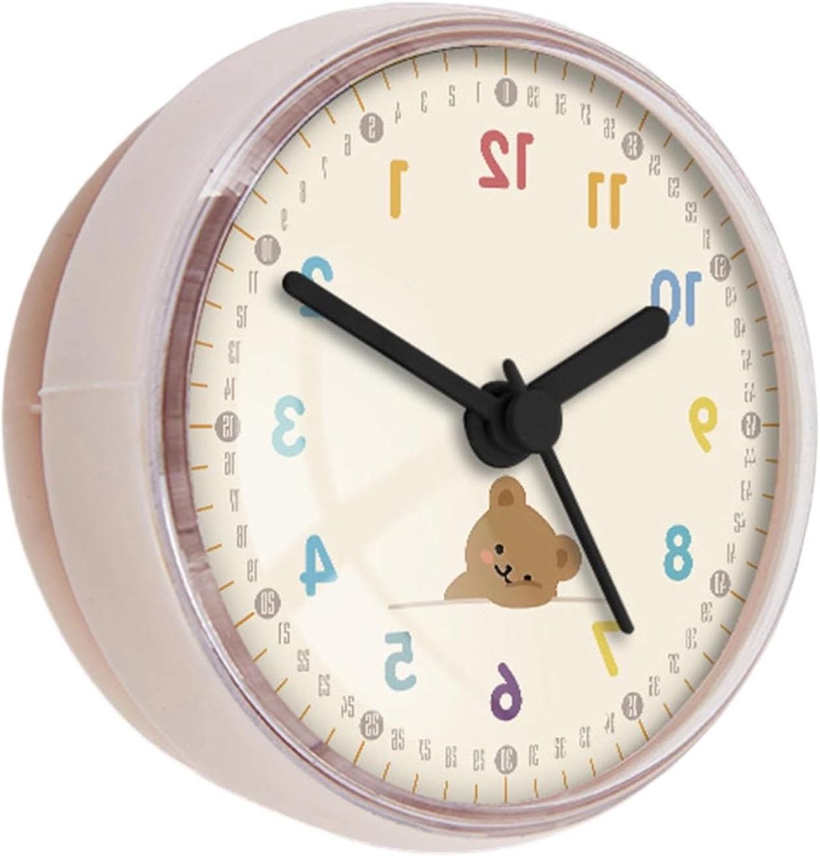 Waterdichte klok - Badkamer klok - Douchen en koken - Zuignap bevestiging - 8 cm breed - Wit