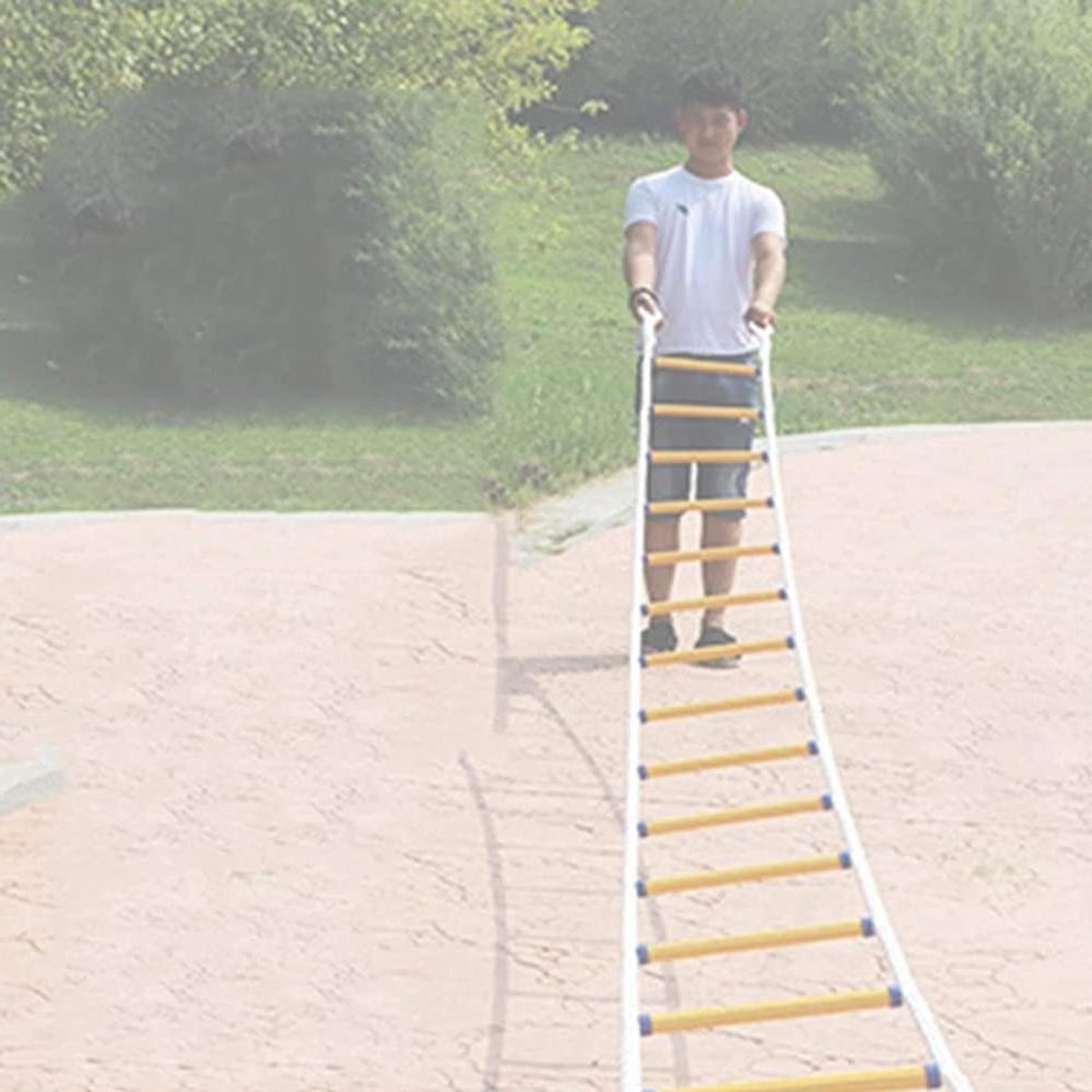 Veiligheidsladder - Touwladder Nood - Snelle Ontsnapping - Vlamvertragend Polyester - 15 Meter - Effen